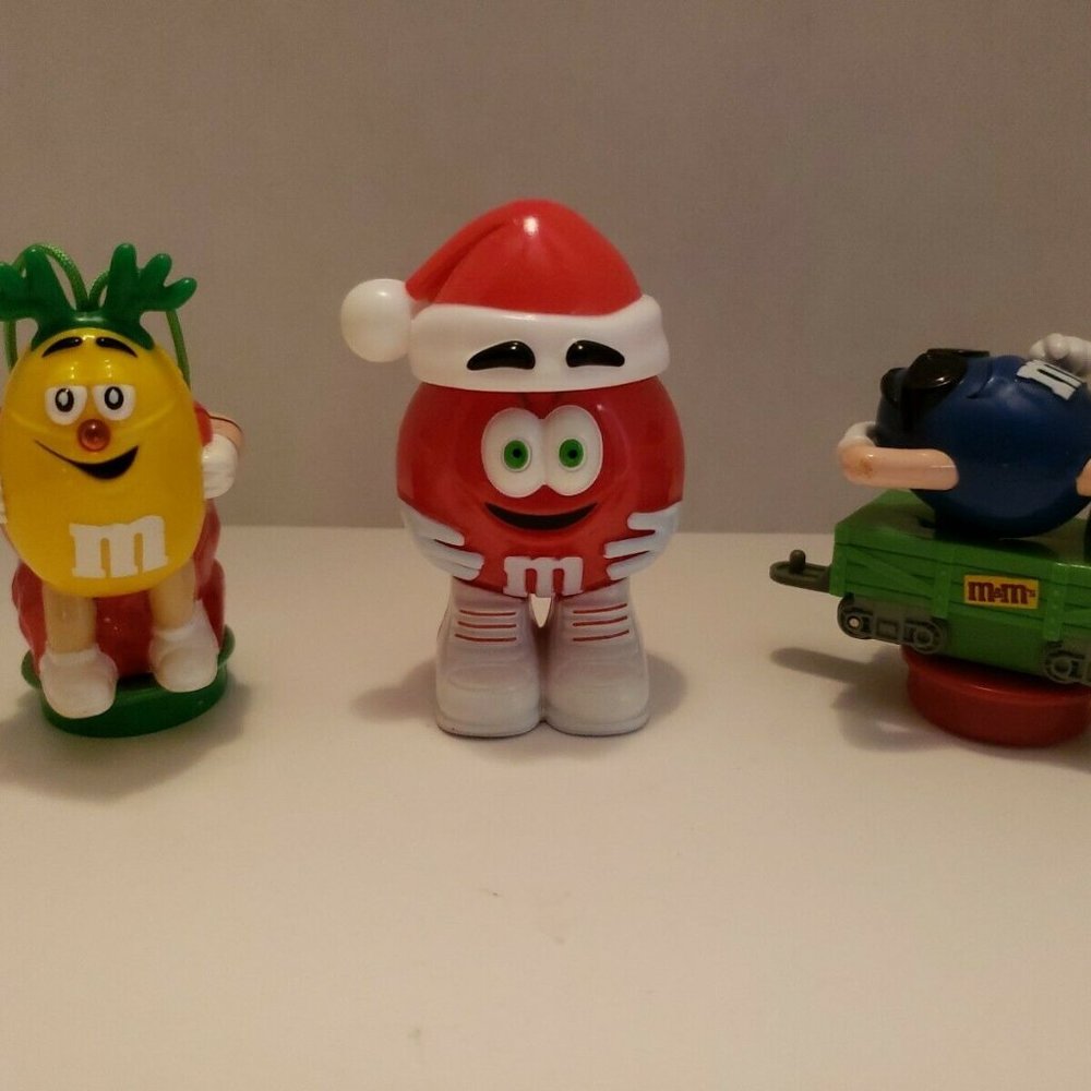 M&Ms Christmas Candy Toppers And Dispenser